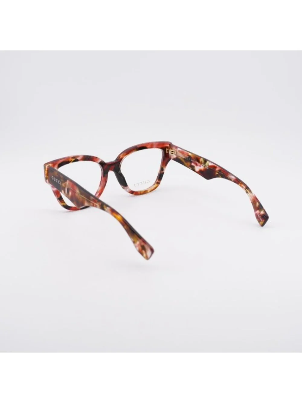 Gucci GG2008O 002 Eyeglasses Red Havana 54mm Cat Eye Frame